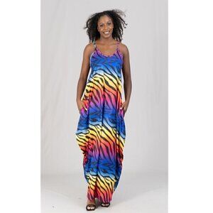 Summer Spaghetti Strap Maxi Bubble Beach Evening Spring Party Dress